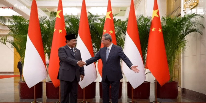 Presiden Prabowo Subianto dan PM Li Qiang foto SetPres