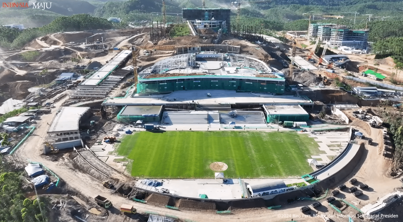 Aerial View proyek Pembangunan IKN foto courtesy Sekretariat Presiden