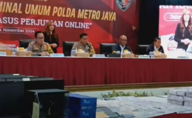 Rilis Kasus Mafia Judi Onlne oleh Polda Metro Jaya foto ist.