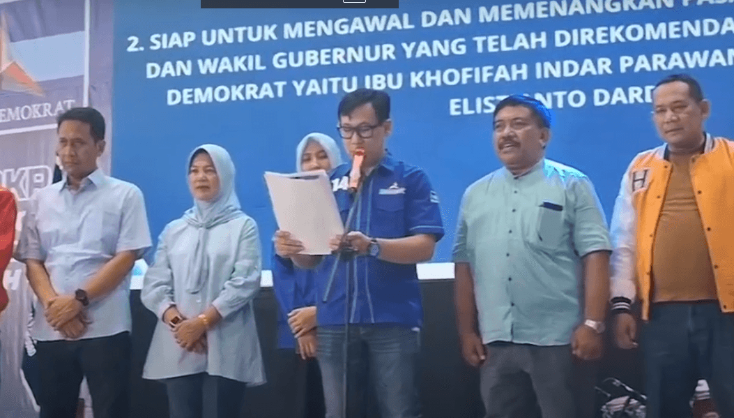 Deklarasi Partai Demokrat Bojonegoro, Perolehan Suara Tertinggi Wahono-Nurul Pilkada Bojonegoro foto courtesy JTV Bojonegoro