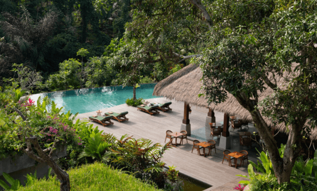 Infinity pool dengan pemandangan hutan Adiwana Suweta courtesy photo